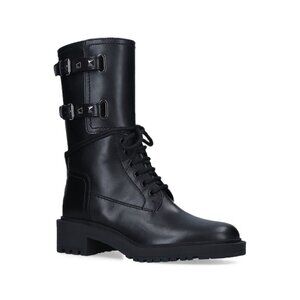 VALENTINO Garavani Rockstud Double-Buckle Combat Boot